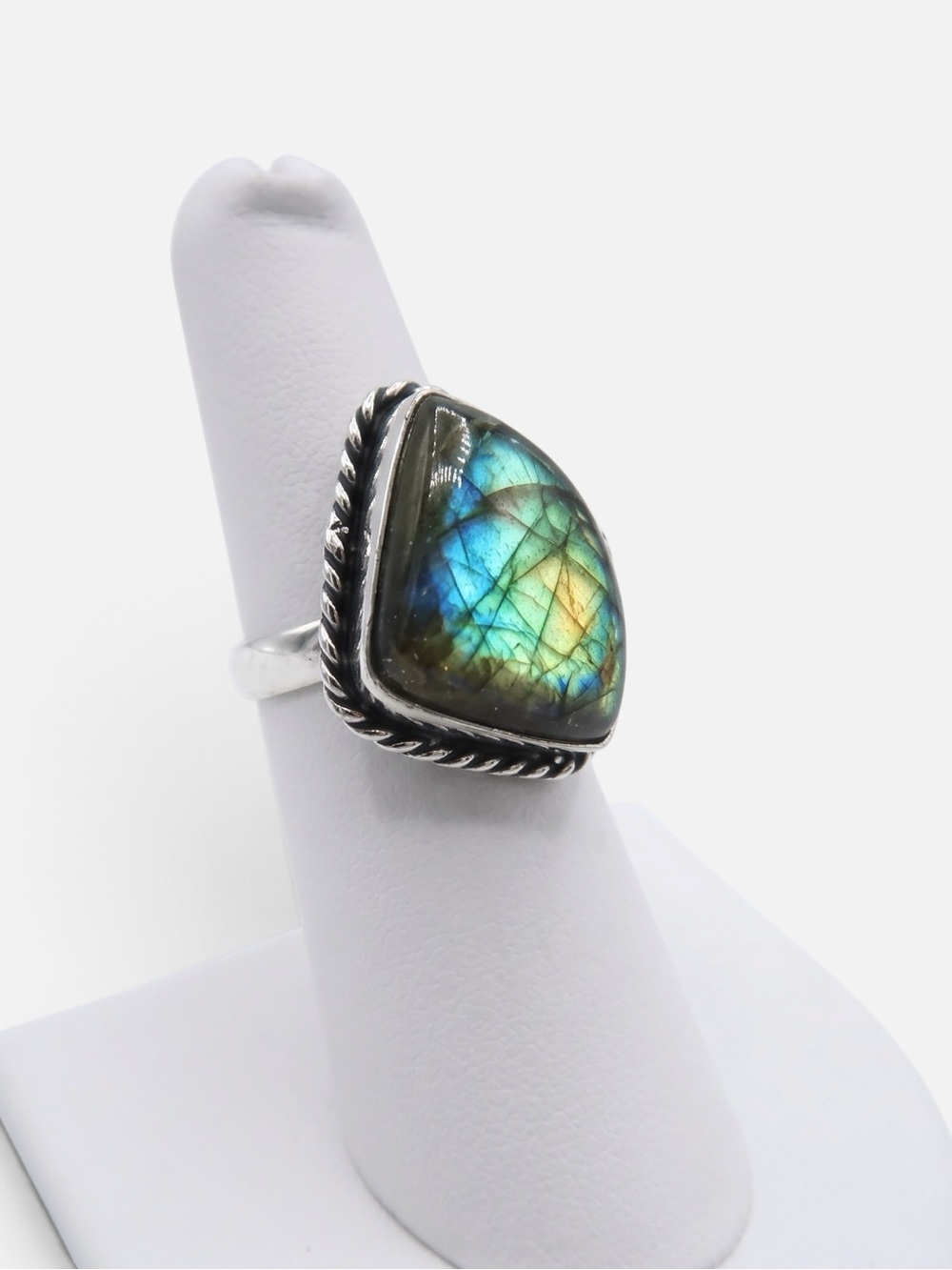 925 VINTAGE LABRADORITE RING - Picture 3 of 5